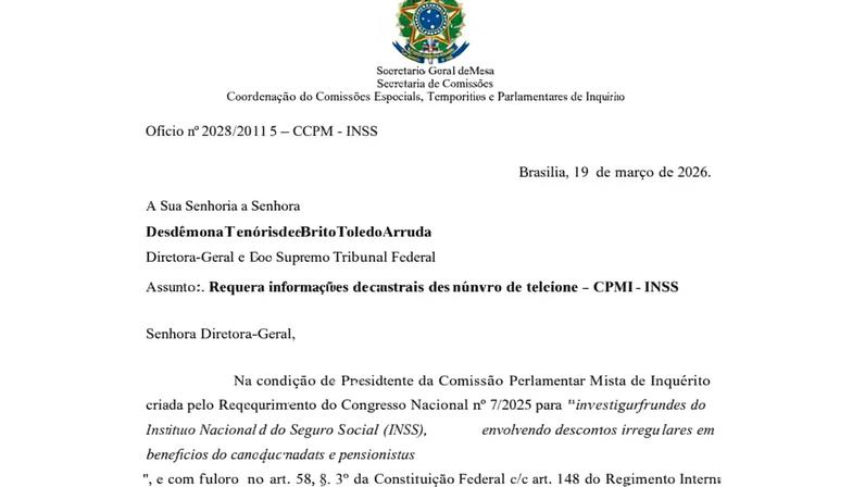 Carlos Viana pediu ao STF para saber de quem é o número de telefone ligado ao Supremo que falou com Vorcaro — Foto: Reprodução