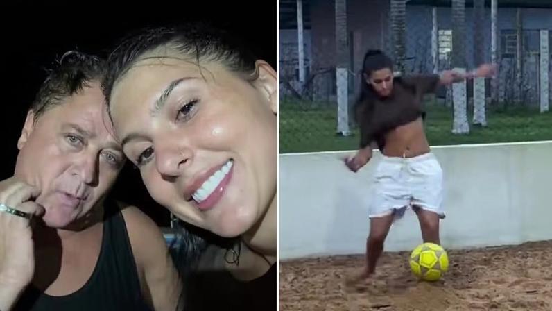 Ana Castela joga futevôlei com ex-sogro e provoca: Como foi perder 2x?