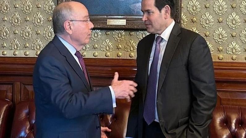 Chanceler brasileiro, Mauro Vieira, e secretário de Estado dos EUA, Marco Rúbio, em outubro