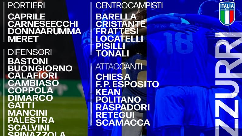 Confira os convocados por Gennaro Gattuso — Foto: Divulgação/Federação Italiana de Futebol