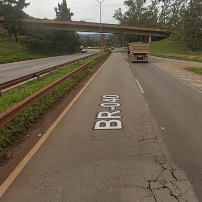 Acidente entre caminhões na BR-040 deixa ferido em Nova Lima