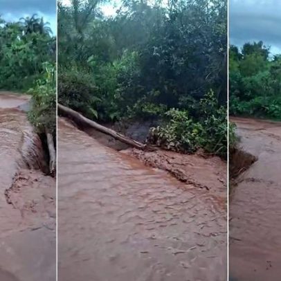 Barragem de mineradora transborda após temporal, sedimentos chegam ao rio