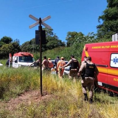 Homem sofre trauma craniano e perde a perna após atropelo de trem no sul de MG