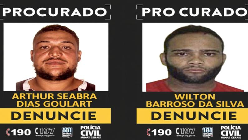Arthur e Wilton são procurados por roubo na região de Ouro Preto