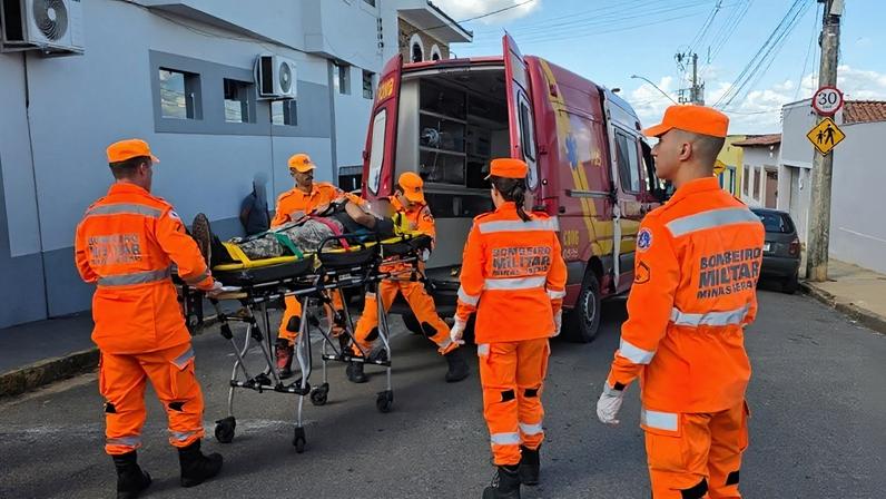 Vítima foi levada para unidade de saúde