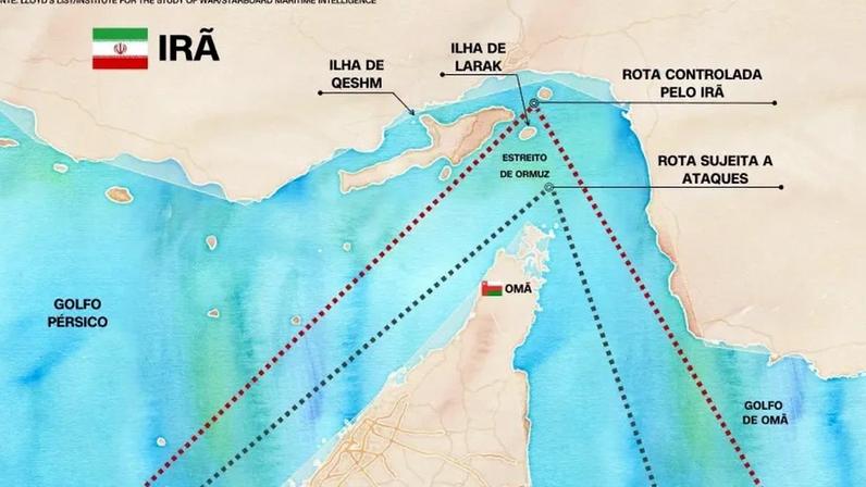 Irã controla entradas e saídas do Golfo pelas ilhas do Estreito de Ormuz