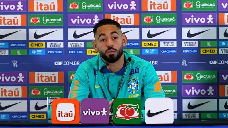 Matheus Cunha, atacante do Manchester e da Seleção — Foto: Reprodução / CBF TV