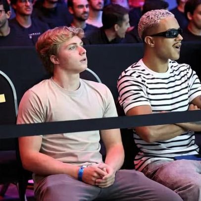 Benício Huck, filho de Angélica e Luciano Huck, vai a evento de boxe