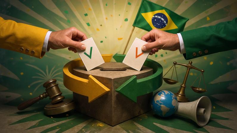 Democracias saudáveis reconhecem que ninguém é indispensável e que o poder precisa circular para não se degenerar (Foto: Imagem criada utilizando Open AI/Gazeta do Povo)