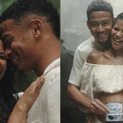 Casal de influenciadores anuncia primeira gravidez, bebê arco-íris