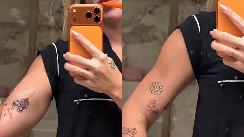 Virginia mostra novas tatuagens e compartilha reação das filhas