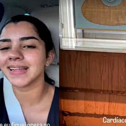 Ary Mirelle, esposa de João Gomes, fica presa em elevador e passa mal