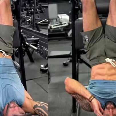 Daniel Cady, ex de Ivete Sangalo, exibe abdômen definido em treino
