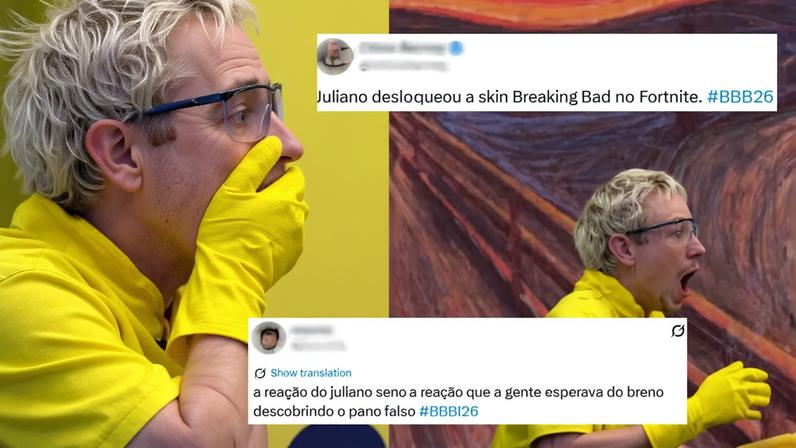 Web reage a chegada do Juliano Floss no Quarto Branco — Foto: Globoplay e Reprodução/X