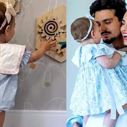 Jade Magalhães mostra Serena, filha de Luan Santana, brincando