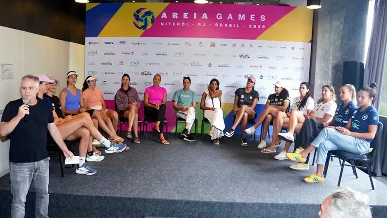 Areia Games reúne campeãs olímpicas, outras atletas brasileiras e jogadoras estrangeiras — Foto: Divulgação/Areia Games