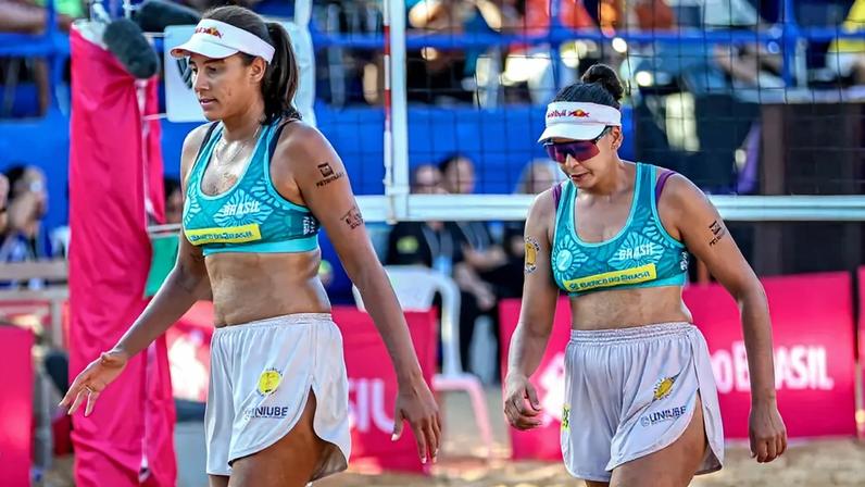 Duda e Ana Patrícia em ação no Circuito Mundial em João Pessoa (Foto: Cristiano Santos/Beach Games Brazil/CBV)