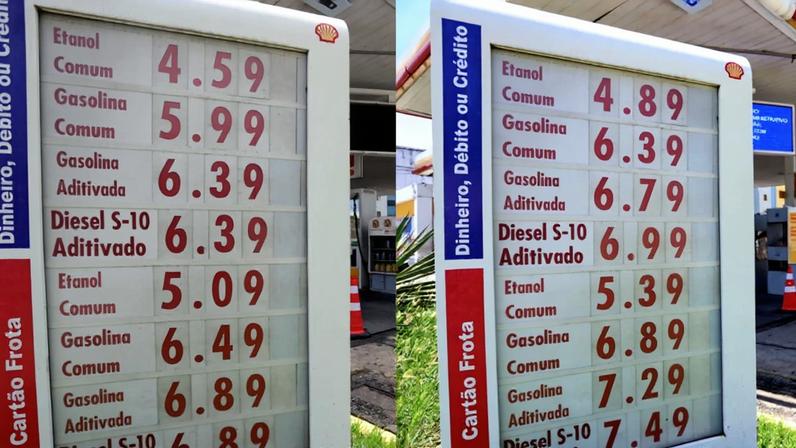Muitos postos estão aumentando o preço do diesel