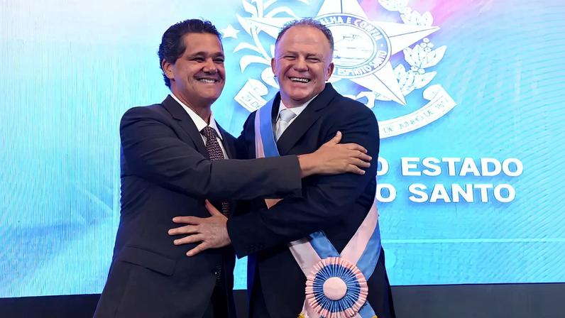 Vice-governador Ricardo Ferraço e o governador Renato Casagrande — Foto: Carlos Alberto Silva/A Gazeta