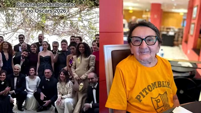 Elenco de O Agente Secreto se lembra de Tânia Maria no tapete vermelho do Oscar — Foto: Reprodução/Instagram