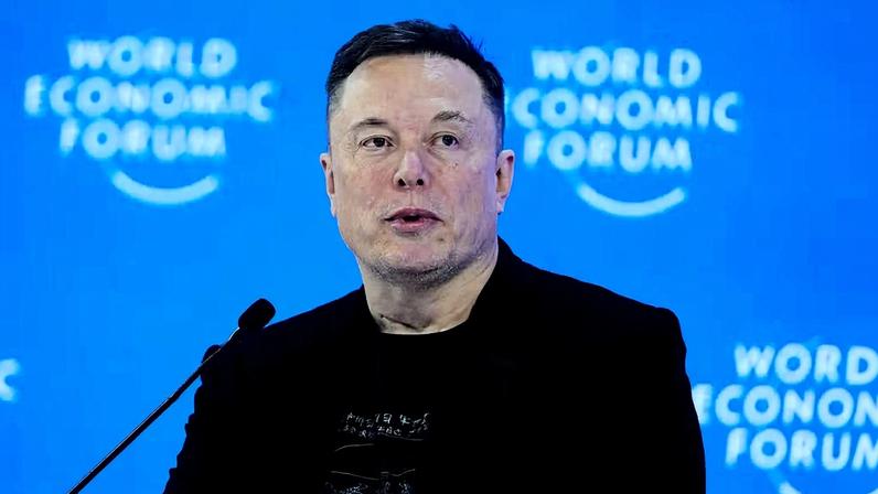 Elon Musk no Fórum Econômico Mundial, em 22 de janeiro de 2026 — Foto: AP Photo/Markus Schreiber