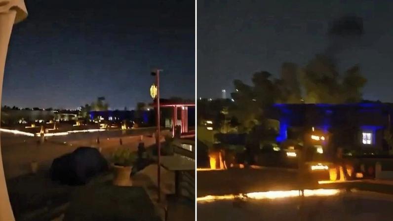 Imagens mostram coluna de fumaça saindo da embaixada dos EUA em Riade, na Arábia Saudita. Foto: Reprodução/Redes Sociais