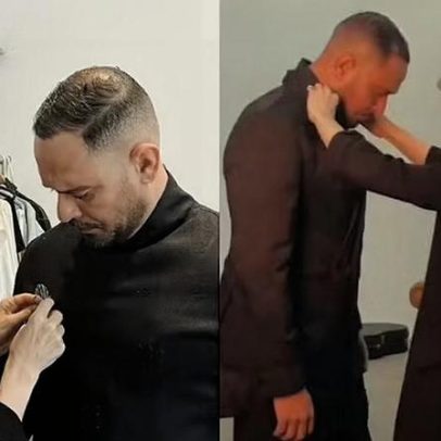 Esposa de Alexandre Nero transforma visual de Diogo Nogueira