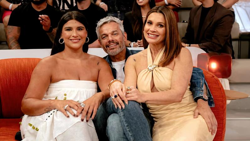 Giuilia Costa, Otaviano Costa e Flávia Alessandra no 'Em Família'
