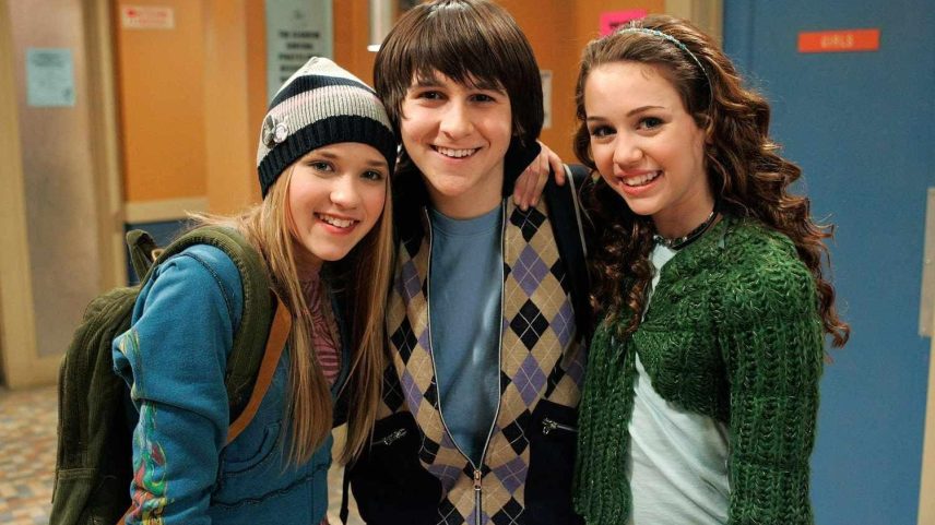 Emily Osment, Mitchel Musso e Miley Cyrus em Hannah Montana