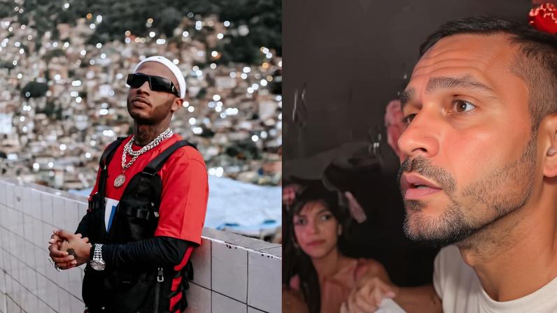 Cantor de rap desceu do palco e trocou socos com o criador de conteúdo Afrodisíaco após o influenciador atingir mulheres com pedras de gelo