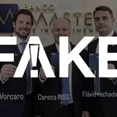 Imagem gerada por IA mostra Vorcaro com Flávio Bolsonaro e Careca do INSS