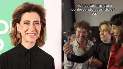 Atriz Fernanda Fuchs protagonizou um tombo ao conhecer Fernanda Torres