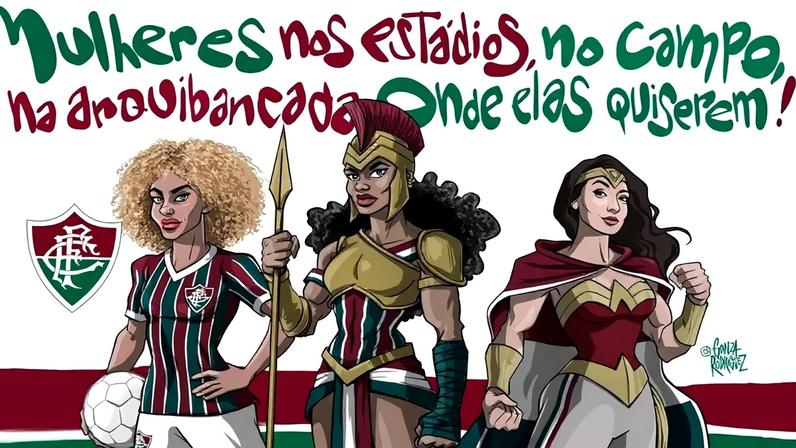 Arte do Fluminense para o Dia Internacional da Mulher (Foto: Reprodução/Fluminense)
