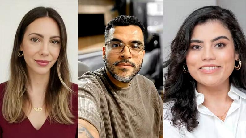 Mariana Del Nero, Cássio Menezes e Maria Fernanda — Foto: Acervo pessoal