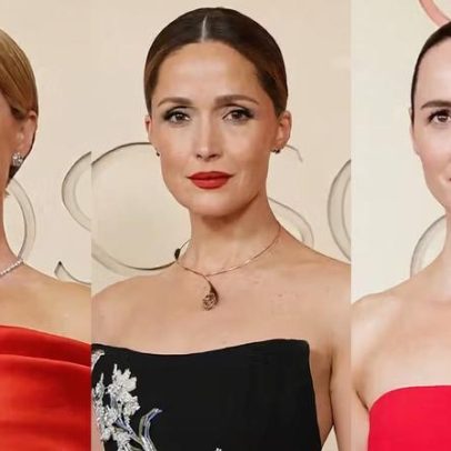 Batons vermelhos usados por Buckley, Byrne e Reinsve no Oscar