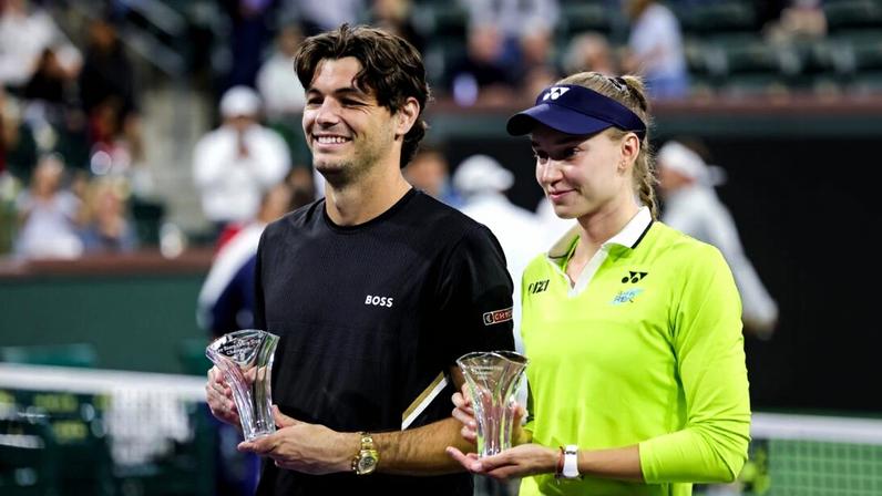 Taylor Fritz e Elena Rybakina (Foto: Luke Schlaifer/Wick Photography)