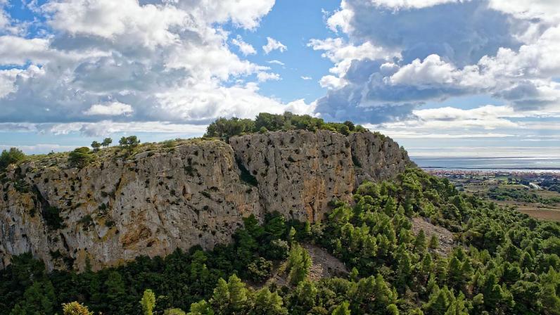 The Massif de la Clape near to Narbonne and the Mediterranean coast in Languedoc.
