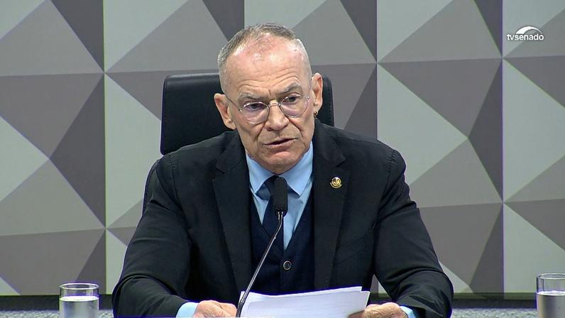 Fabiano Contarato (PT-ES), eleito presidente da CPI do Crime Organizado — Foto: Reprodução/TV Senado