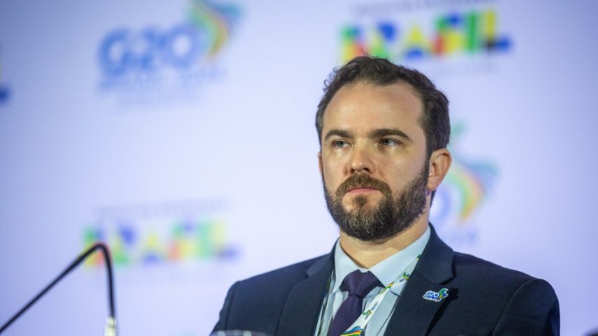Dario Durigan, novo ministro da Fazenda, durante Trilha de Finanças do G20 em 2024 — Foto: Diogo Zacarias/MF