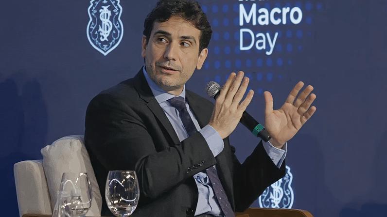 O presidente do Banco Central, Gabriel Galípolo, durante o evento “J. Safra Macro Day 2026”, promovido pelo Banco J. Safra