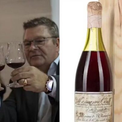 Garrafa de vinho é leiloada por R$ 4,2 milhões e bate recorde