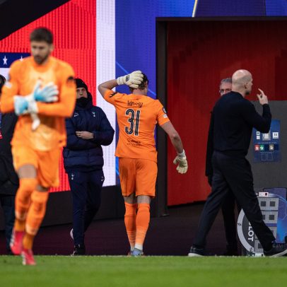 Técnico do Tottenham explica substituição precoce de goleiro aos 16 minutos na Champions