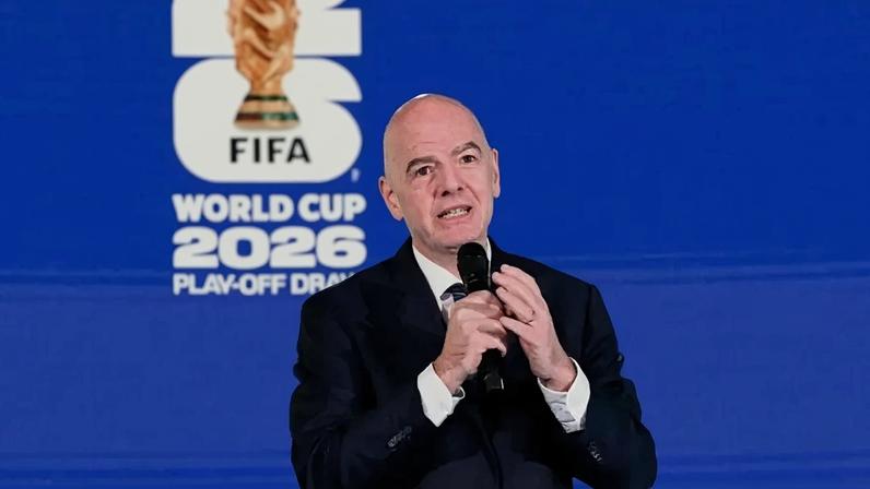 Gianni Infantino, presidente da Fifa, durante evento da Copa do Mundo de 2026 (Divulgação/Fifa)