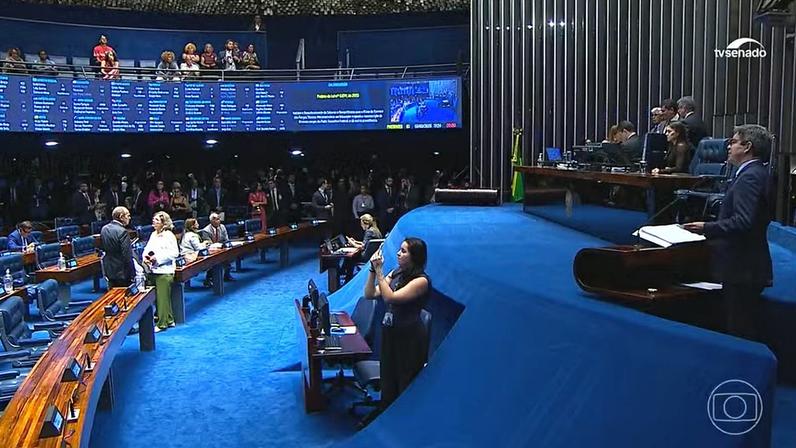 Senado aprova projeto que cria 17 mil cargos no Executivo federal; impacto no Orçamento de 2026 é de mais de R$ 5 bilhões — Foto: Jornal Nacional/ Reprodução
