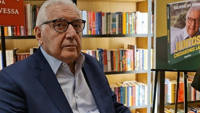 Na imagem, Guilherme Afif Domingos, durante evento de lançamento de seu livro de memórias em São Paulo