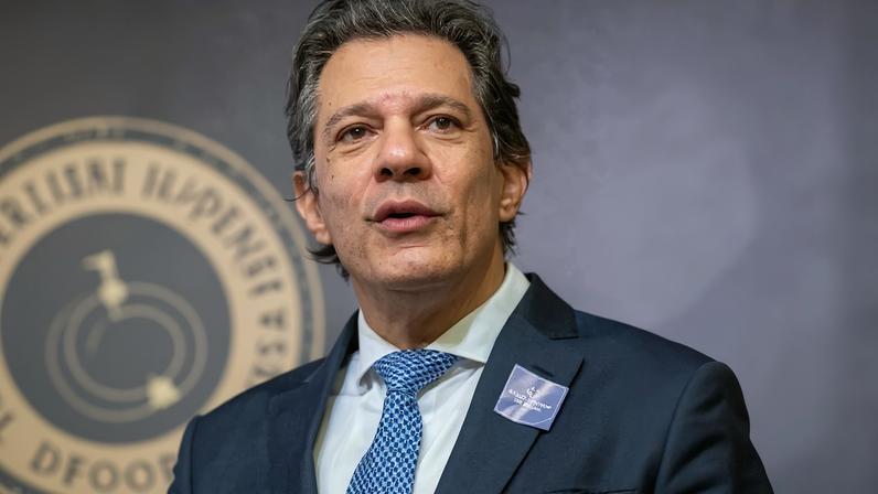 O ministro da Fazenda, Fernando Haddad, e o governador de São Paulo, Tarcísio de Freitas. Fotos: Reprodução/MF e Vinicius Freitas/GOVSP