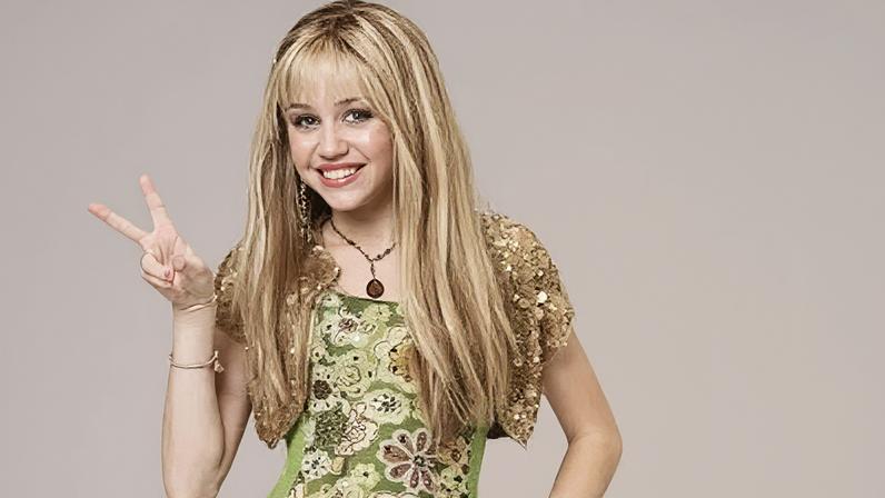 Miley Cyrus como Hannah Montana em "Hannah Montana"