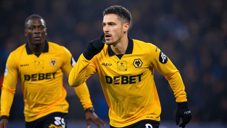 João Gomes comemora gol pelo Wolves — Foto: Reprodução X