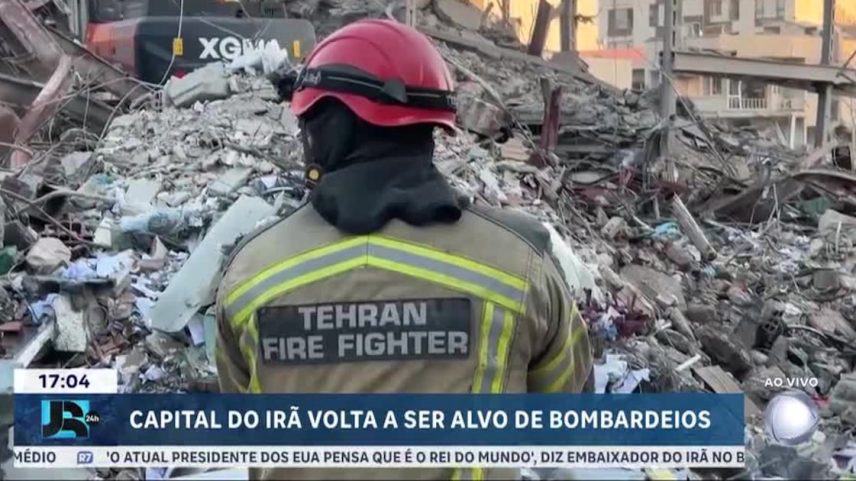 Teerã, capital do Irã, é alvo de novos bombardeios