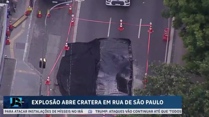 Cratera se abre na rua da Consolação, uma das vias mais importantes e movimentadas de São Paulo